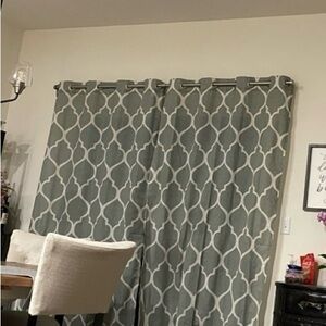 Elegant Gray Patterned Curtains